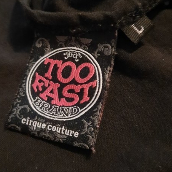 Very Rare Too Fast Brand Owl Top With Tie Shoulder - Picture 4 of 4
